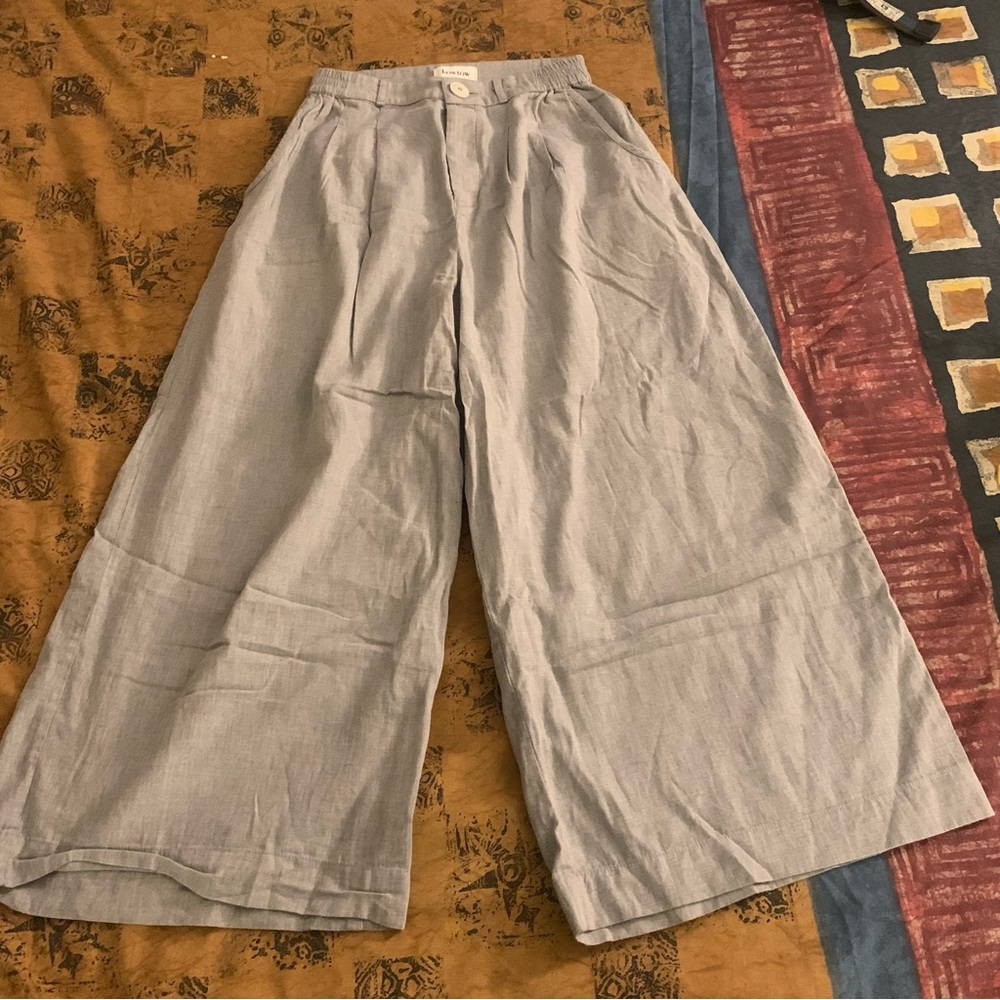 Kowtow Wide-Leg Gray Pants XS